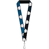 Buckle-Down Lanyard-1.0"-Polar Bear Repeat Black/Blue Fade