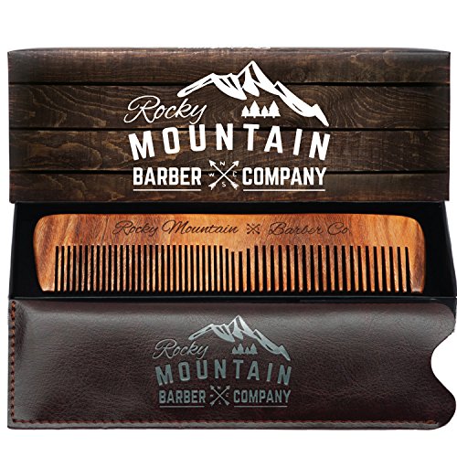 Hair Comb – Wood with Anti-Static & No Snag with Fine and Medium Tooth for Head Hair, Beard, Mustache with Premium…