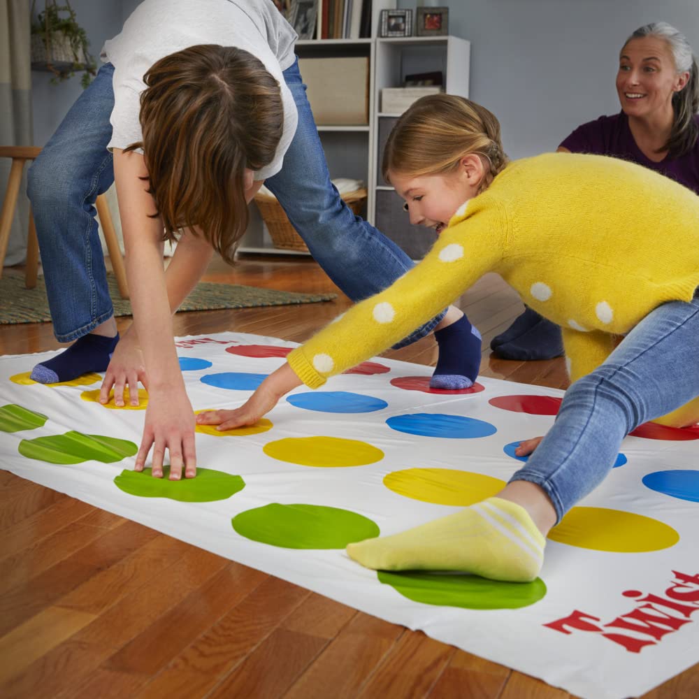 Hasbro Gaming Twister Spiel, Partyspiel für Familien und Kinder, Twister Spiel ab 6 Jahren, klassisches Spiel für drinnen und draußen - Deutsche Version 5