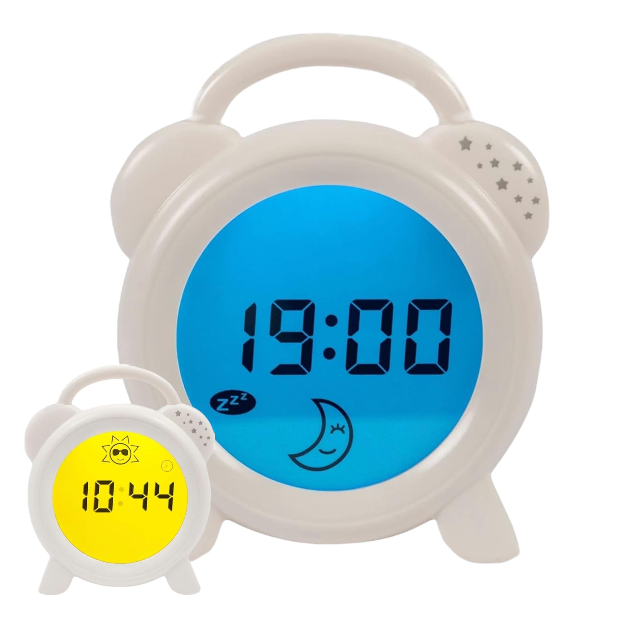PurFlo Snoozee Sleep Trainer Clock for Toddlers | Kids Alarm Clock & Children's Night Light | Rechargeable & Portable