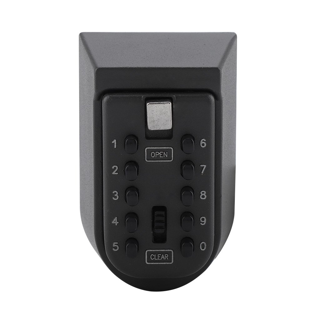 Cafopgrill Key Safe Key Lock Box Wall-mounted Key Safe with 10-digit Combination Code Key Hook Storage Box with Outdoor Dust Cover