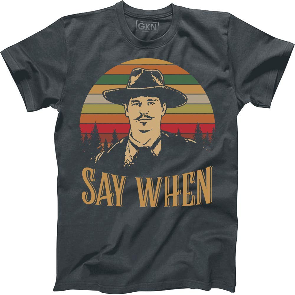 Say When Vintage Retro T Shirt Doc Holiday Tombstone | Zelitnovelty