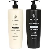 Keratin and Collagen Hair Care Set | 2-Pack Keratin Care Shampoo for All Hair Types 33.8 oz | pH Balanced Special Formula for Sensitive and Treated Hair