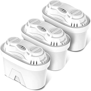 LEVOIT Wasserfilterkartuschen 3er Pack, Aktivkohle-filterkartuschen für Wasserfilter zur Reduzierung von Kalk, Chlor, geschmacksstörenden Stoffen im Leitungswasser LV110WP-RF