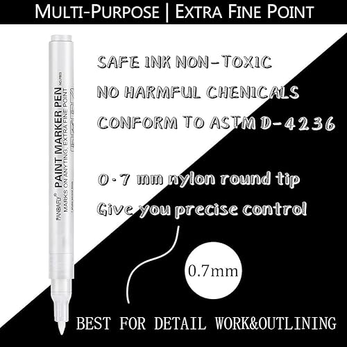 PANDAFLY Acrylic Paint Pens for Rock Painting, Stone, Ceramic