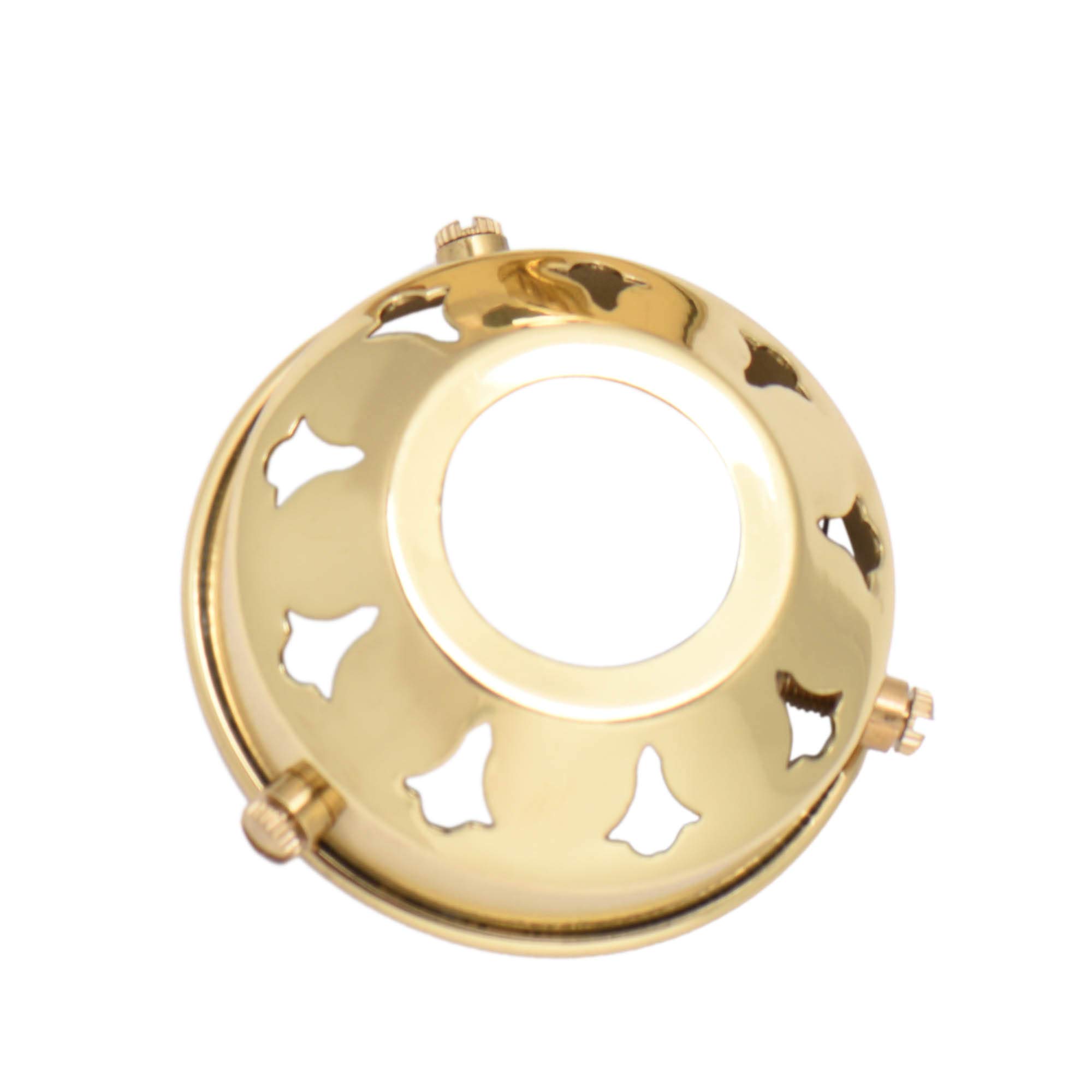 ElekTek Glass Lamp Shade Gallery Fitting for B22 Shade Ring Bulb Holders 2.25 Inch - Brass