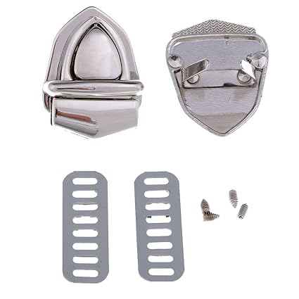 D DOLITY Metall Mappenschloss Steckschloss Taschenverschluss Portemonnaie Verschluesse - Silbernes Dreieck