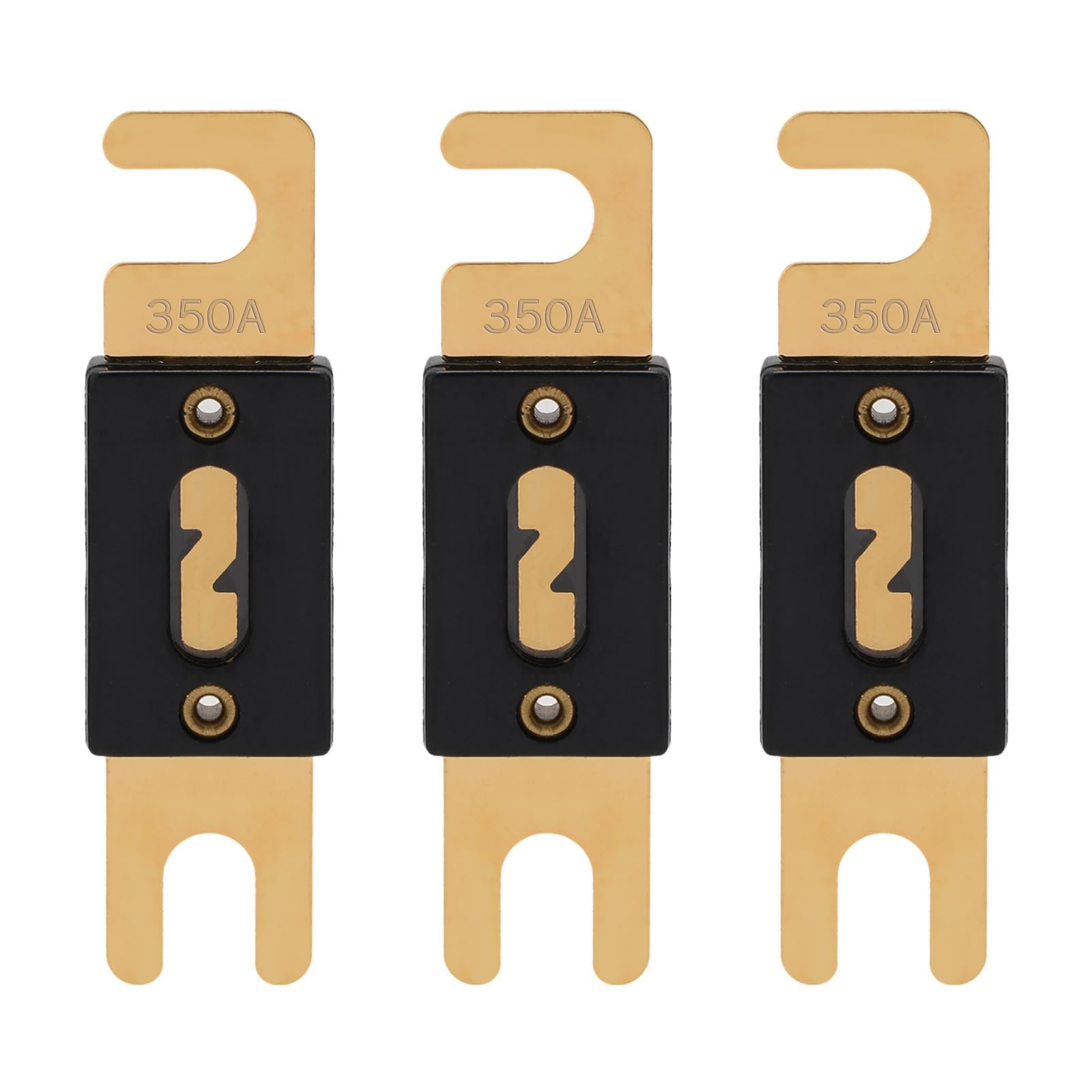 VEXUNGA ANL Fuse 350A Blade Fuses 350 Amp 32VDC 350Amp Gold for Car Audio Video System (Pack of 3Pcs)