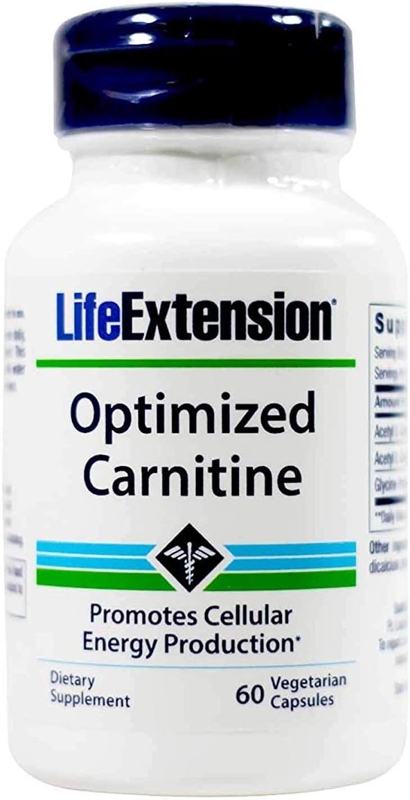 LifeExtension Optimized Carnitine Promotes Cellular Energy Production 60 Caps (Pack of 2): Health & Personal Care
