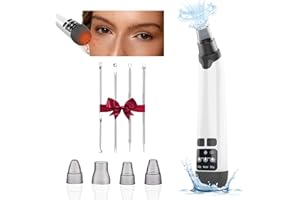 XAMOCA Blackhead Remover Pore Vacuum, Blackhead Extractor Pore Vacuum with Hot Compress, Facial Pore Cleaner-4 Suction Powe & Probes, USB Rechargeable LED Display Pore Cleaner Tool