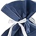 Premium Fabric Gift Wrapping Bags Organza with Satin Ribbon - Grey, Red and Blue Fabric Solid- 3 Sizes Large, Extra Large & Jumbo - Holiday Valentine's, Perfect for Large & XLarge Gifts (3 Pack)