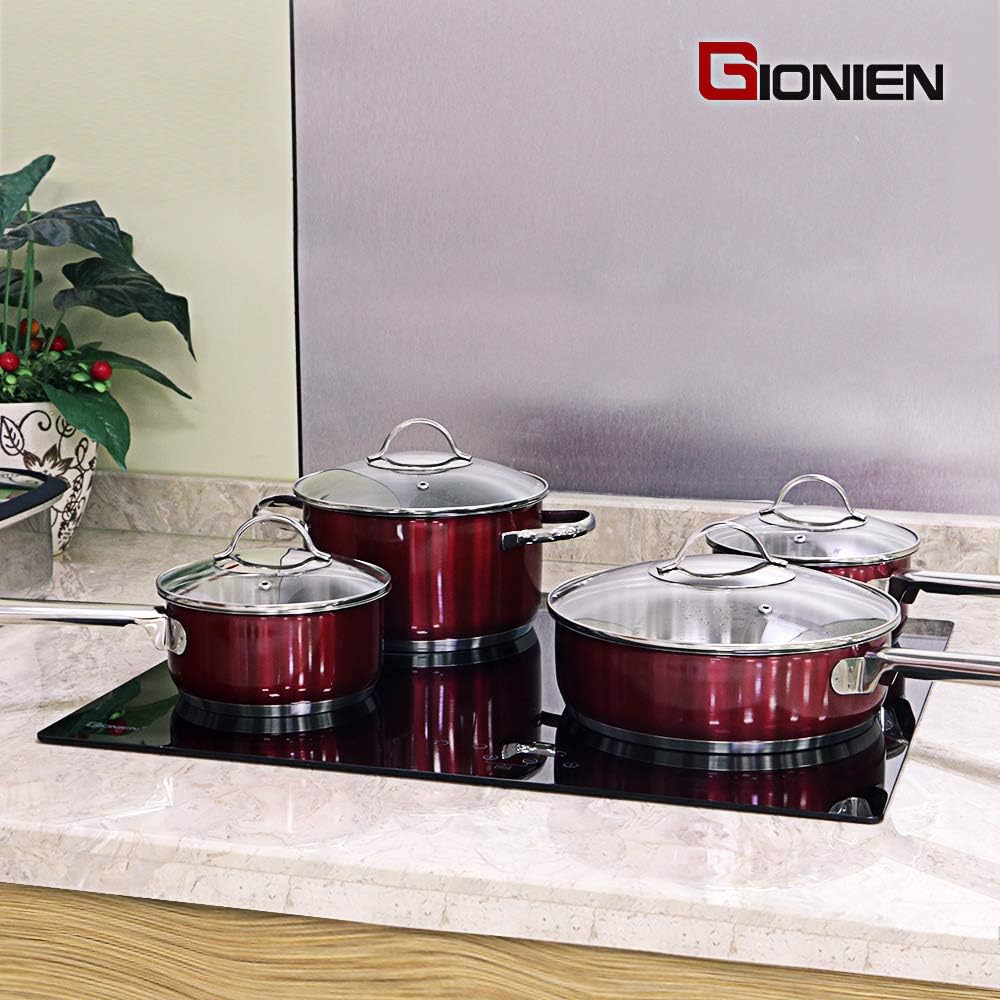 GIONIEN Ceramic Hob 60cm Electric Cooktop Burner, Built in Black Glass Cooker with 4 Cooking Zones,Hardwired (no plug),GCE460TC - Image 3