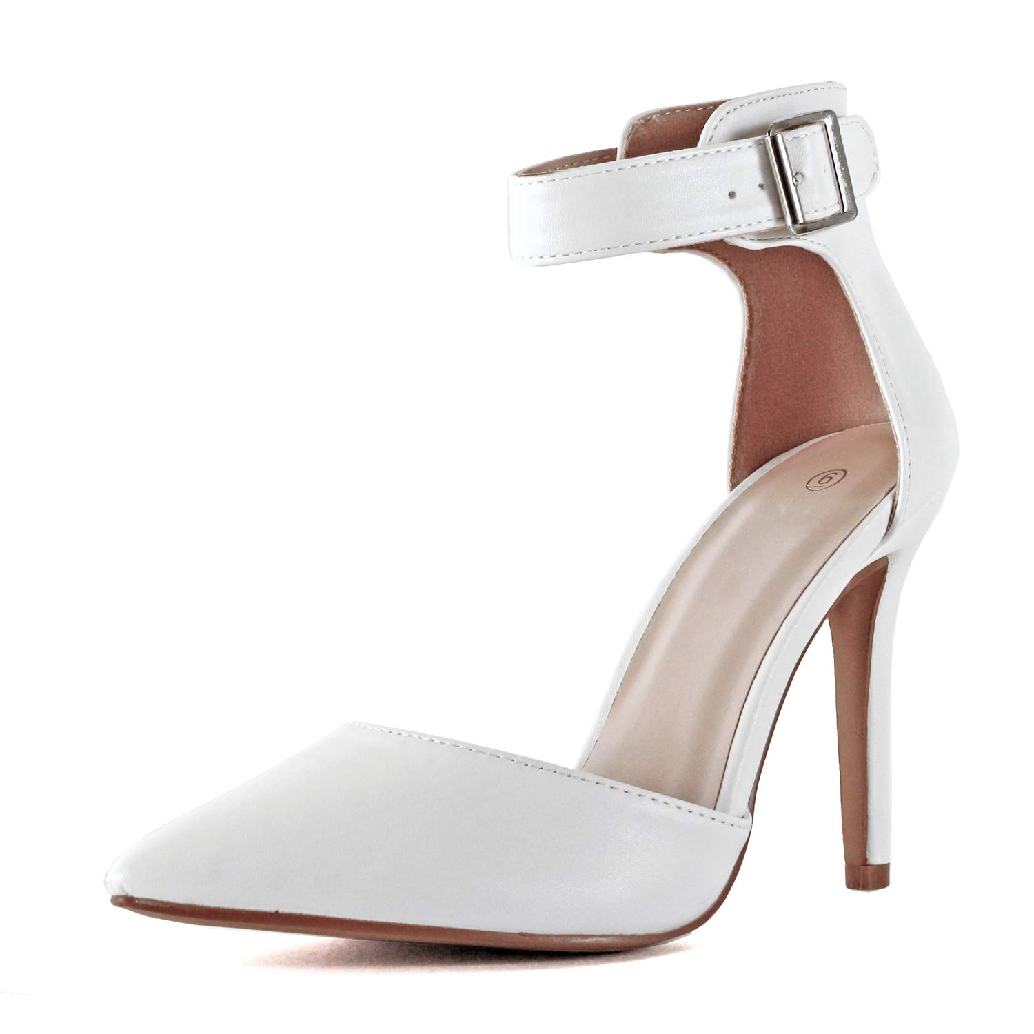 Guilty Heart Womens D'Orsay High Heel Pointed Toe Ankle Strap Dress High Heel Stiletto Pumps Shoes - Image 3