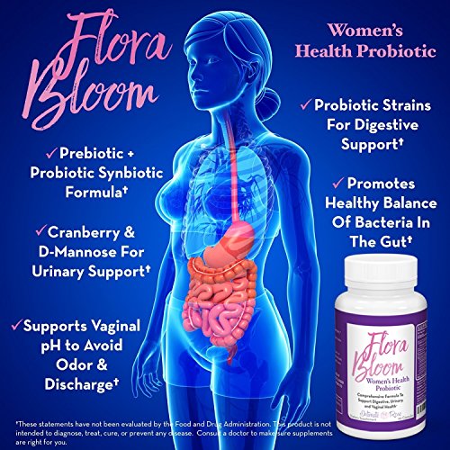 3 Month Supply of Ultimate Flora Bloom Probiotic Supplement for Women - Healthy Vaginal Probiotic - Formula for pH Balance, UTI Treatment, BV Treatment, Vaginal Odor Treatment