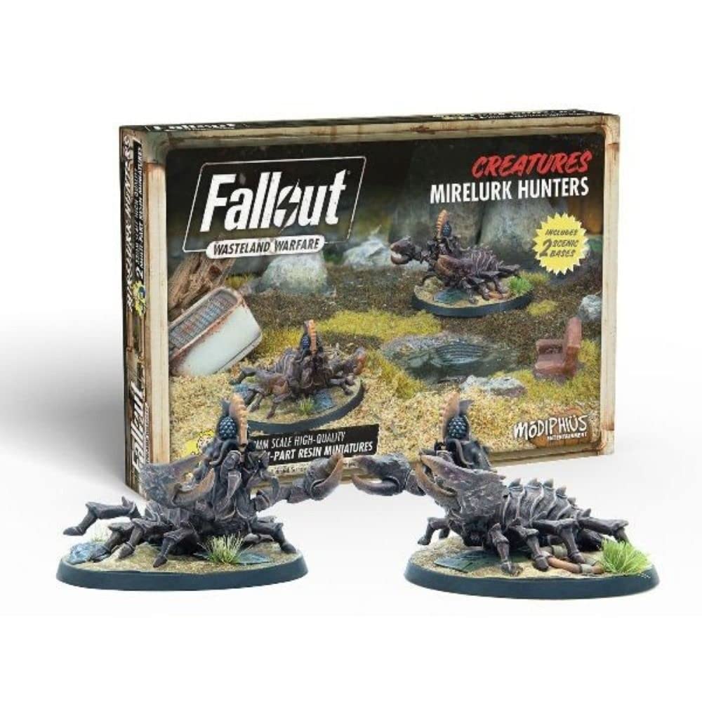 Modiphius Entertainment Fallout Wasteland Warfare Mirelurk Hunters Creatures Miniatures Set