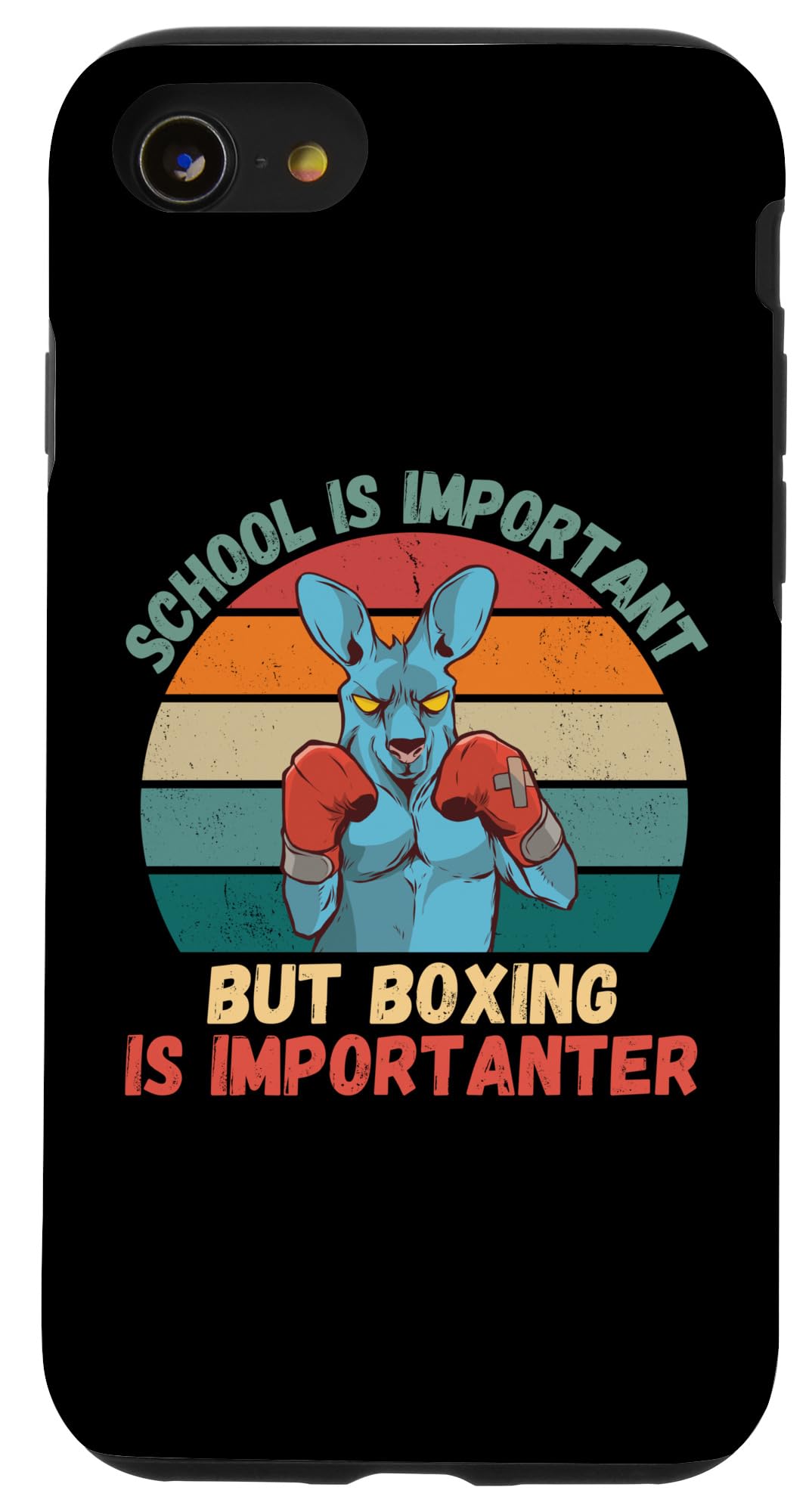 iPhone SE (2020) / 7 / 8 Retro Kangaroo School Is Important Boxing Is Importanter Case