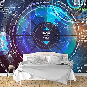 Wall Murals for Bedroom Secitific Mechanical Feeling Pictures Removable Wallpaper Peel and Stick Wall Stickers - 66x96 inches