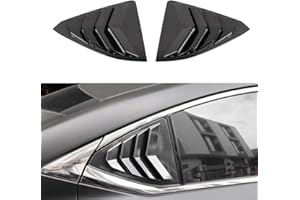 BOYOUS 2pcs ABS Racing Style Rear Side Window Louvers Air Vent Scoop Shades Cover Blinds Exterior Decoration Accessories Only fit for Lexus ES 300h ES350(2019-2022) ES250(2021-2022)(Carbon Fiber)