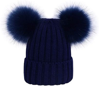 bobble hat with 2 bobbles