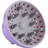 Hairizone Universal Hair Diffuser Adaptable for Blow Dryers with D-1.7-Inch to 2.6-Inch for Curly or Wavy Hair, Lavender