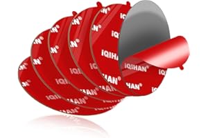 PORMKIG Sticky Pads for Dashboard Phone Mount, Heavy Duty Adhesive for Car Cellphone Holder Suction Cup Base, 6pcs 2.76"(70mm) Double-Sided Mounting Circle Tape Stickers Replacement for Dash Cam/Camera/GPS