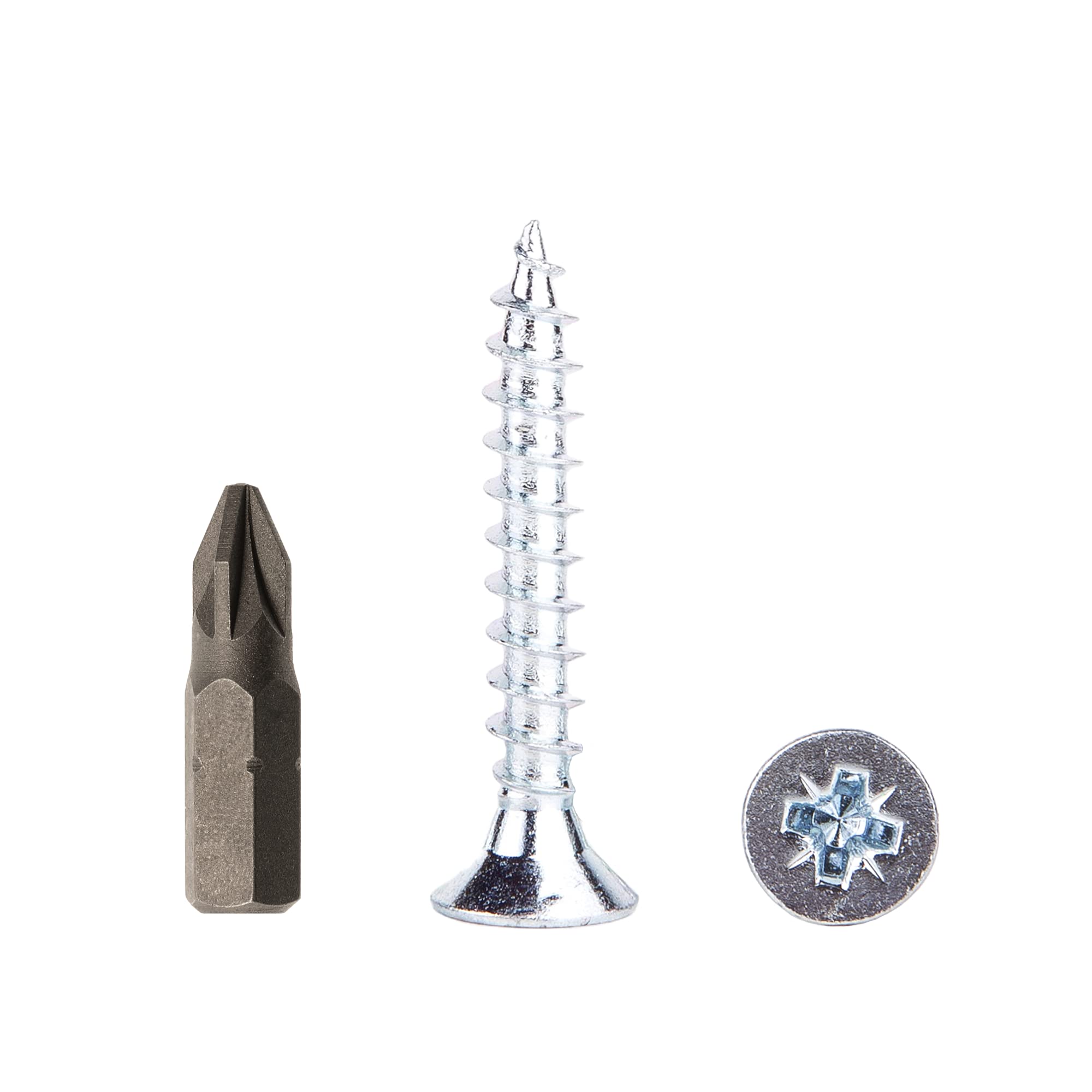 (Pack of 400 pcs) Zinc Plated Steel 4.0 x 30 mm Wood Screws, Chipboard Screws, Universal Pozi-Drive Screw, PZ Fully Threaded, Countersunk Head (400, 4.0 x 30 mm)