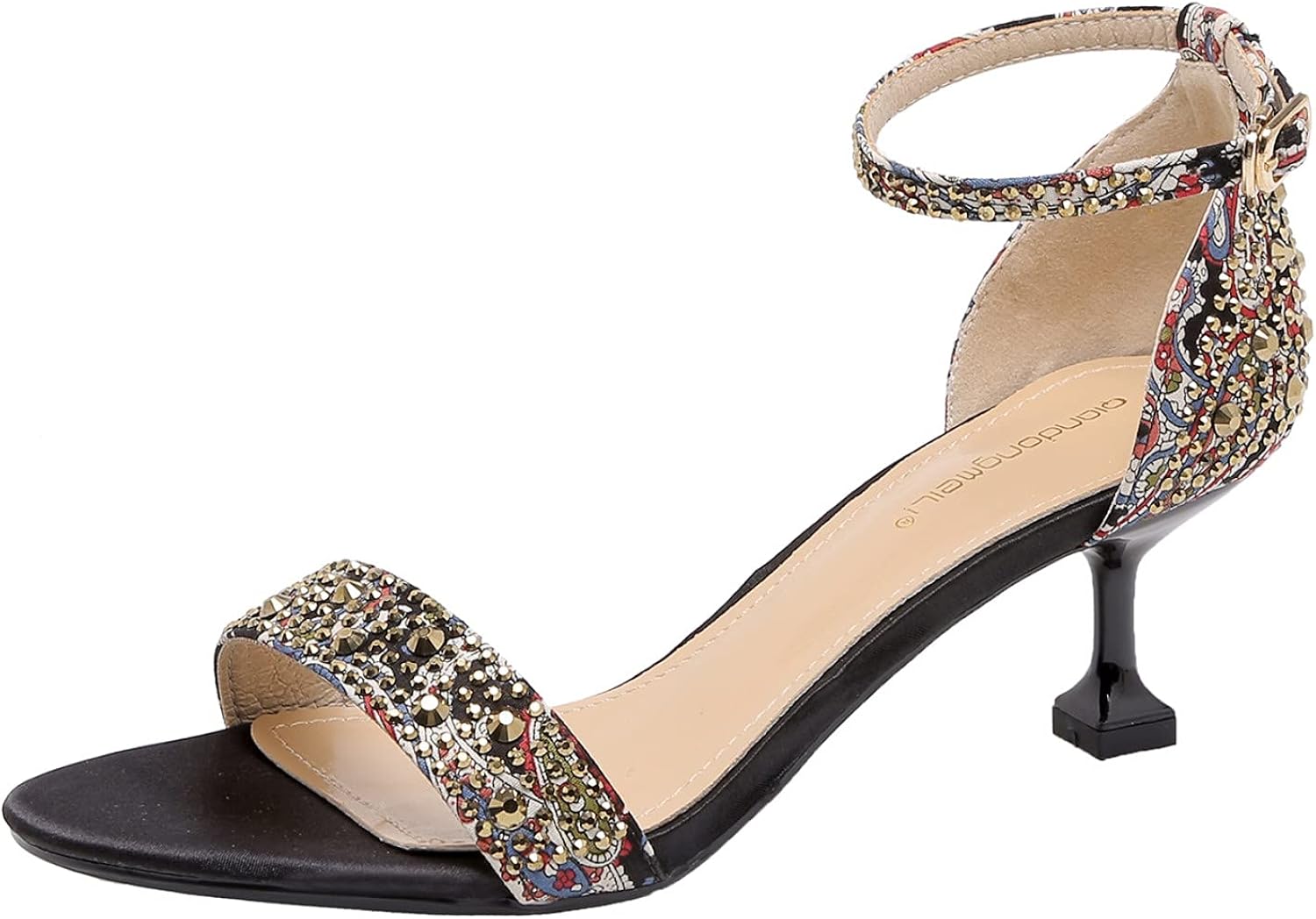 Amazon.com | Women Open Toe Stiletto Strappy Heeled Sandals High Heels Pumps Sandal Ankle Strap 