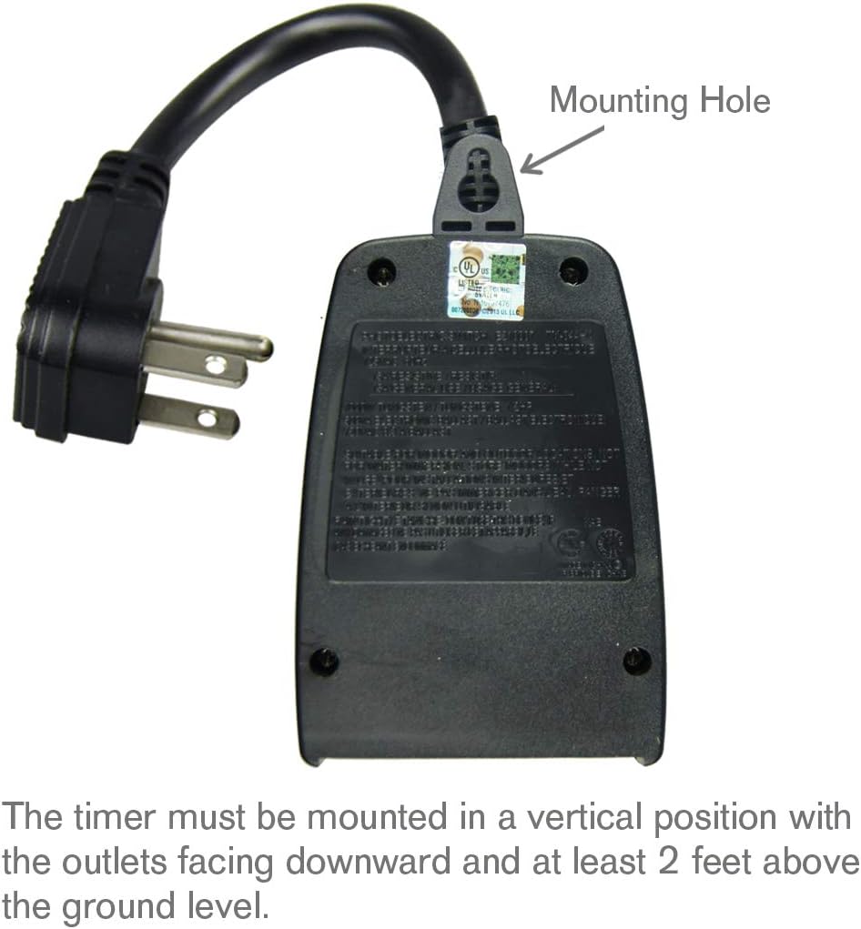 ECOPlugs Outdoor Light Timer Outlet waterproof, Christmas