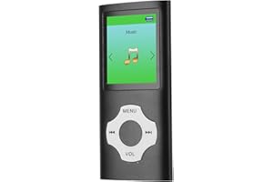 Eujgoov MP3 Music Player Lossless Sound with 64GB Expansion, Noise Reduction, Playlist, FM Radio, 8 Hours Playback Time, Styl