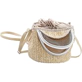 FONDOTIN Hamster Carrier Bag Portable Small Animal Carrier with Ventilated Gauze Straw-Woven Appearance Travel Carry Bag for Outdoor Use 5.51 X 5.51 X 4.72 in