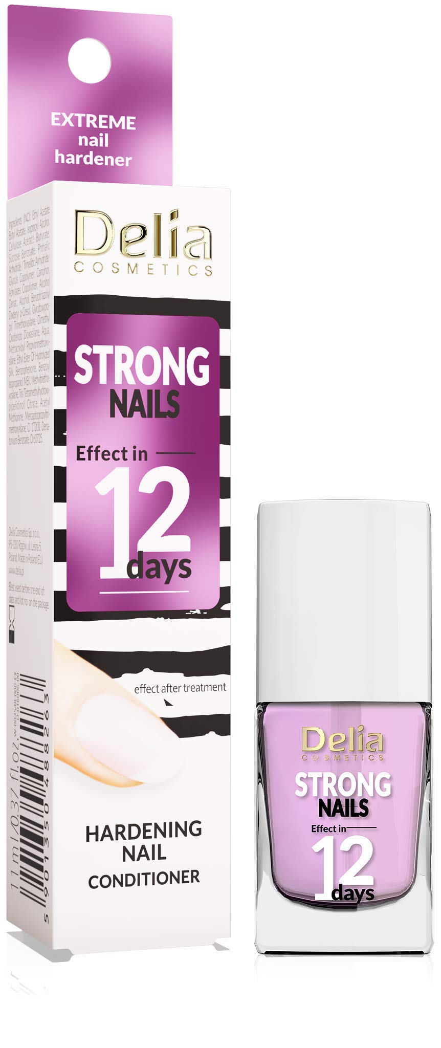 Delia Cosmetics - Nail Conditioner - Extreme Hardener - Nourishing Hardening Strenghtening - Smooth & Shiny Nails - Express 12 Days Result - 11ml — image 1