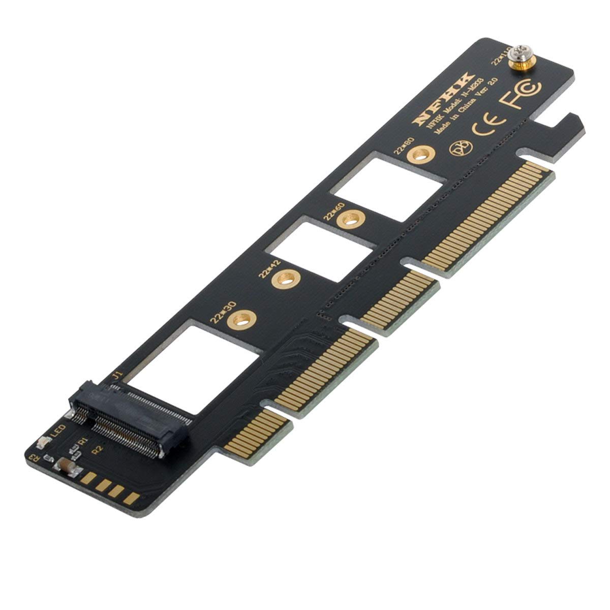 chenyang M.2 NVME to PCIe 3.0 X16 NVME/AHCI SSD to PCI Express Adapter Expansion Card Adapter for 110mm SSD