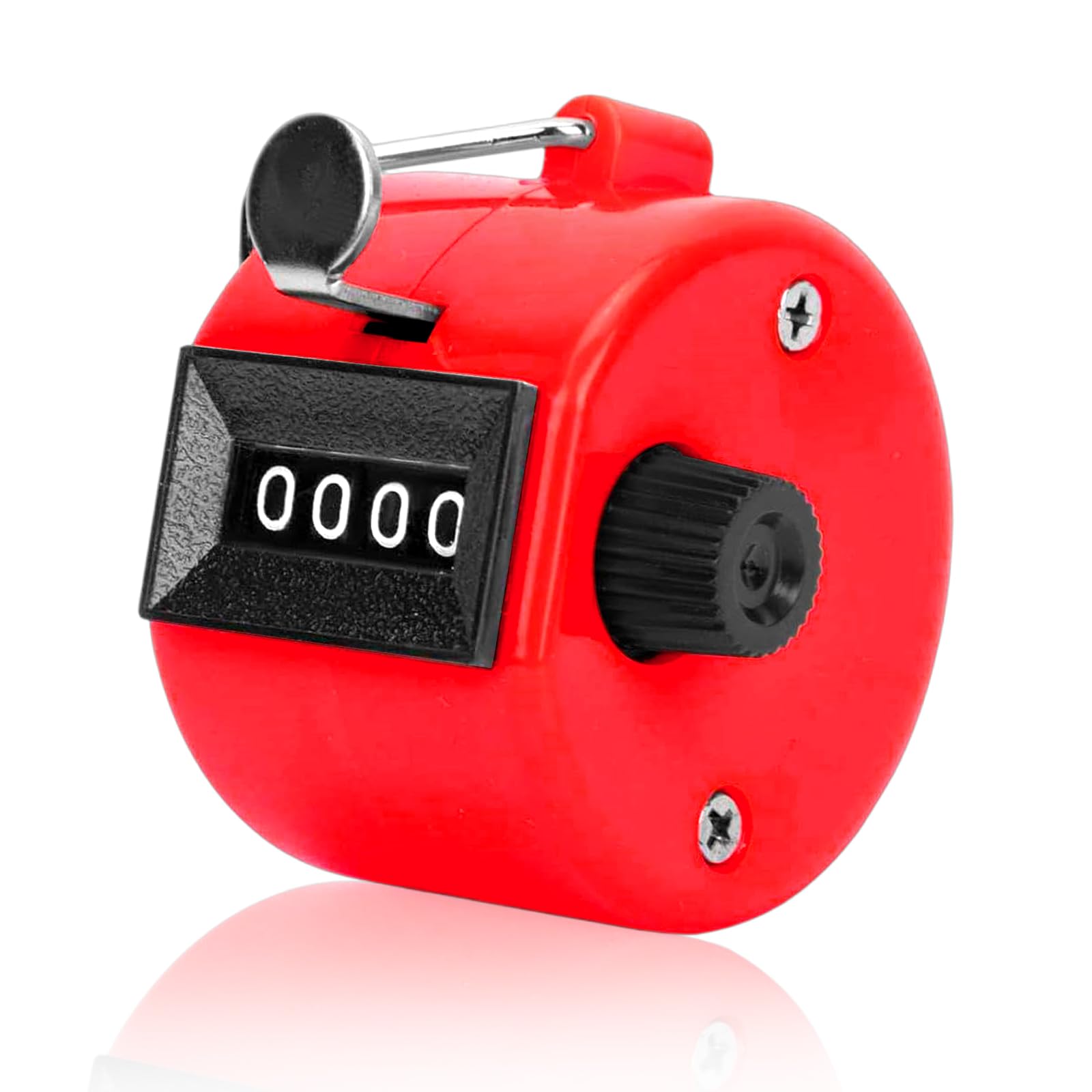 LICQIC 4-digit Clicker Counter, Handheld Counters, Tally Counter, for Counting, Scoring, Knitting, Golf (Red)