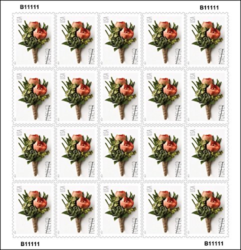 Celebration Boutonniere USPS Forever Stamps Sheet of 20 - New Stamp Issued 2017
