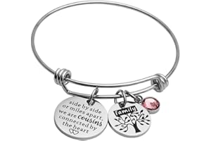 Ankiyabe Cousins Gifts Expandable Bracelet Cousin Quotes Bangle with Family Tree Charm