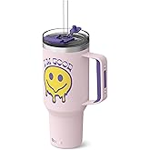 Ottle Deep Sea Diver 40 oz Insulated Tumbler with Handle and Straw Lid - Leak Proof, Cupholder Friendly Travel Mug - Stainless Steel Double Wall Water Bottle for Hot and Cold Drinks - I'm Good