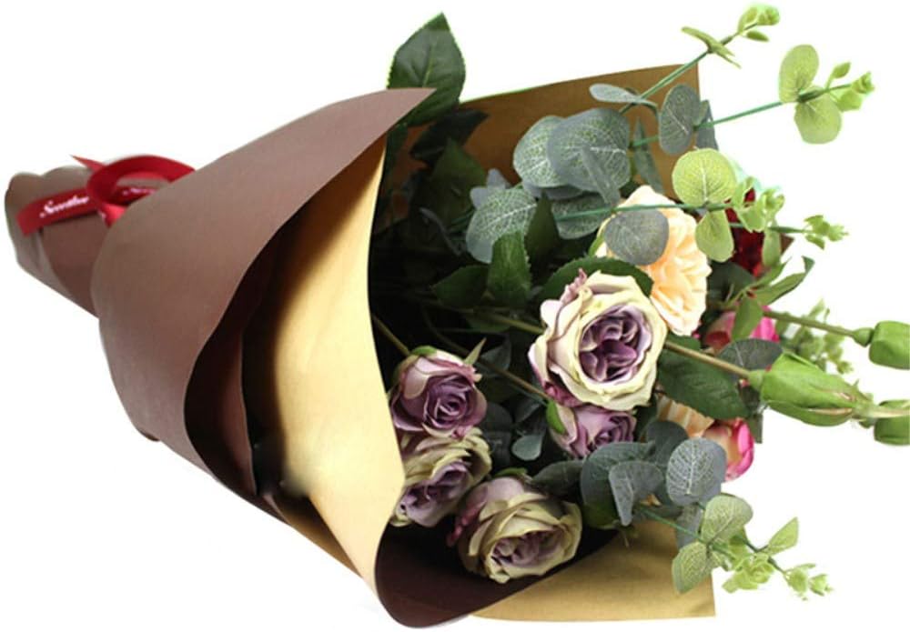 Amazon Com Bbc Korean Style Double Colors Craft Paper Flower Bouquet Wrapping Paper Floral Wraps Supplies 20 Sheets 23 6x23 6 Inch Coffee Arts Crafts Sewing
