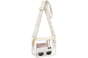 FANGSUN Clear Bag for Stadium Events, Clear Purses for Women, Transparent Crossbody Stadium Bag for Concert, Sport
