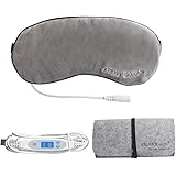 Aroma Season 蒸気でホットアイマスク USB電熱式 血行促進 疲れ緩和 睡眠改善 カバー洗える 繰り返し 温度とタイマー調節可能 日本語取扱説明書 旅行や出張中の最適 父の日ギフト プレゼント(グレー)