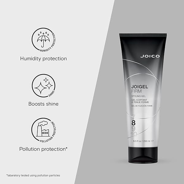 JOICO JOIGEL FIRM STYLING GEL | FOR MOST HAIR TYPES | ADD BODY AND VOLUME | LOCK IN MOISTURE & BOOST SHINE | THERMAL HEAT & HUMIDITY PROTECTION | PROTECT AGAINST POLLUTION | 8.5 FL OZ