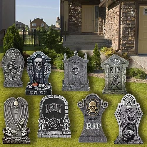Flyowl Halloween Yard Signs RIP Graveyard Tombstones Outdoor