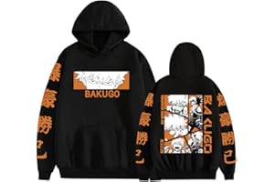 Xuminvty Bakugou Katsuki Cosplay Clothes Hoodies Women Academia Katsuki Bakugo Sweatshirt Pullover