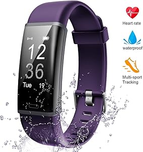 Lintelek Fitness Tracker Heart Rate Monitor, Activity Tracker, Pedometer Watch with Connected GPS, Waterproof Calorie Counter, 14 Sports Modes Step Tracker for Women, Men and Gift