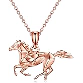 YFN Horse Necklaces for Women Sterling Silver Horse Pendant Jewelry Gifts for Women 18+2 Inch
