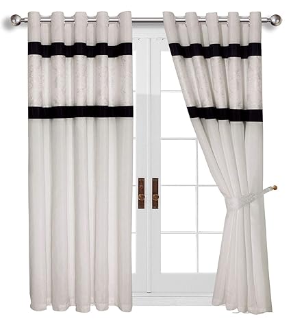 Imperial Rooms Faux Silk Jacquard Eyelet Curtains Opulence T 300