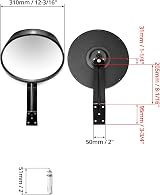 QWORK 12" Convex Traffic Mirror Wide Angle Safety Security Mirror w/ Bracket view 6