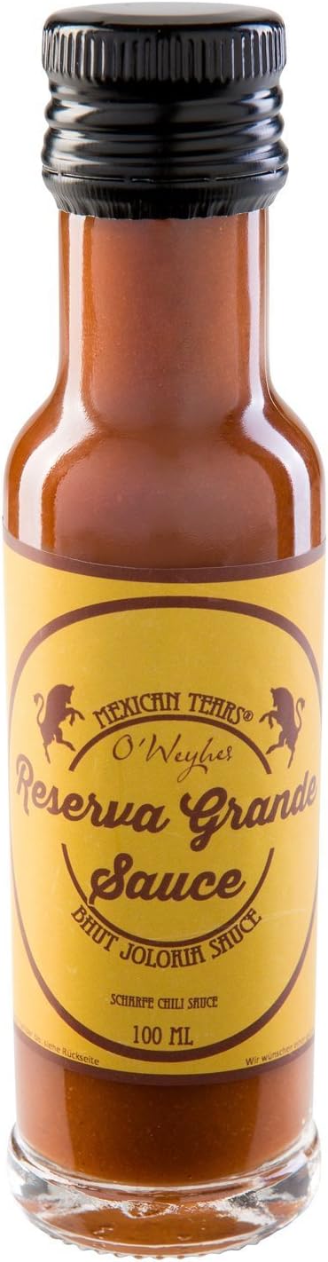 Mexican Tears® - Reserva Grande Sauce, Hot Sauce Made of Naga Jolokia [100ml Chilli Sauce]