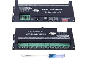 CHINLY 30 Channel DMX decoder 512 RGB LED Strip Controller DMX dimmer DC9V-24V 2A/CH