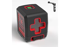 Motovera Laser Level, 100 feet Rotary Laser Level, Green Cross Line with Self leveling for Picture Hanging, 4 Brightness Adjustment,360° Magnetic Base and Battery Carrying Bag Included