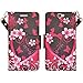 HTC ONE A9 Case, Magnetic Leather Flip Wallet Pouch For HTC ONE A9, Slim Folio Case with Kickstand, 2 Credit Card Slot Wallet Pouch (Hot Pink Sensation)